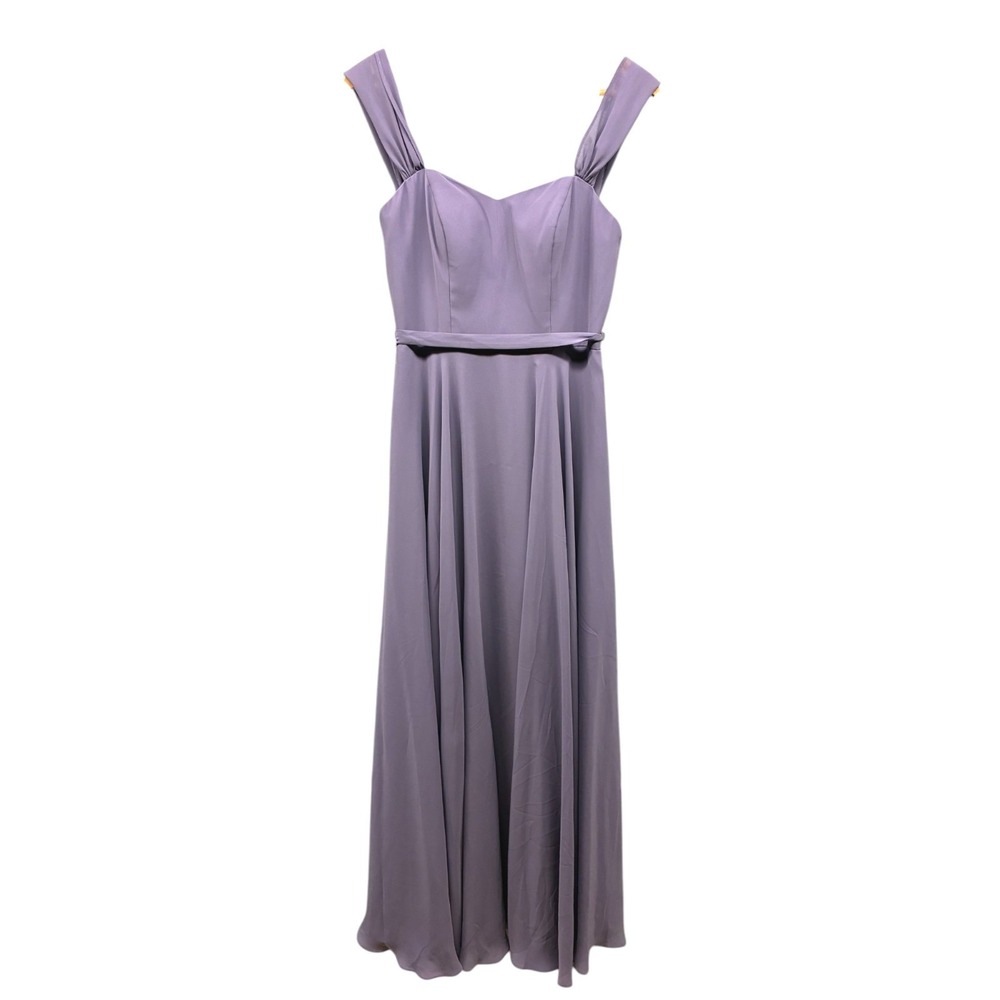 Brideside Drew Chiffon Bridesmaid Gown Dress Womens 4 Purple Evening Formal NWT